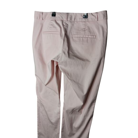Banana Republic Reegan Pants 4P Petite Light Pink Stretch Cotton Chino Slim Fit - Picture 11 of 15